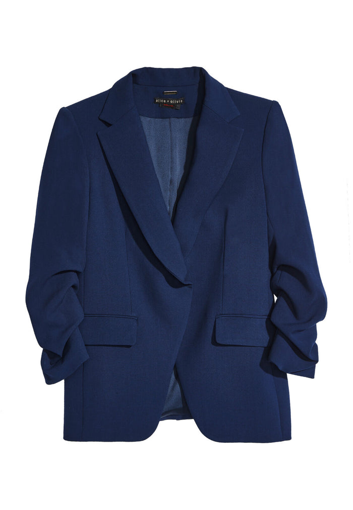 HELENA SCRUNCHED SLV BLAZER - SAPPHIRE