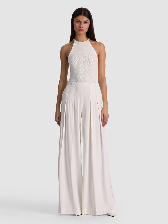 HENRY PLEATED PANT - OFF WHITE