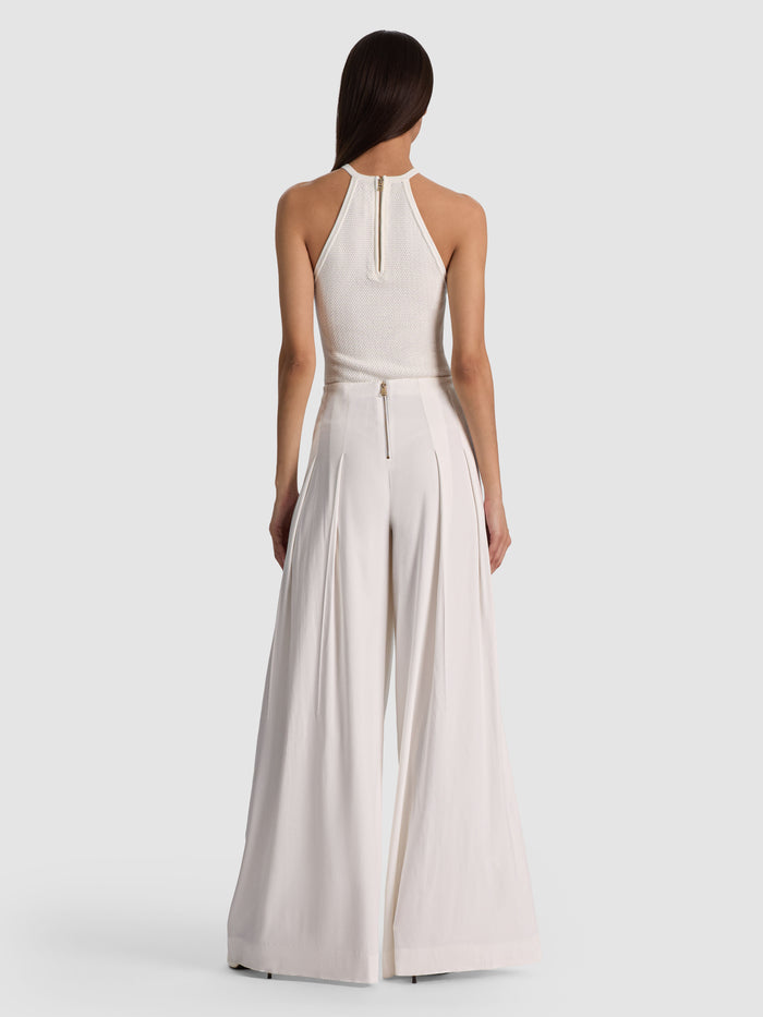 HENRY PLEATED PANT - OFF WHITE