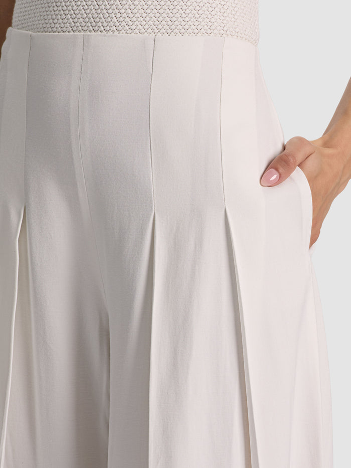 HENRY PLEATED PANT - OFF WHITE