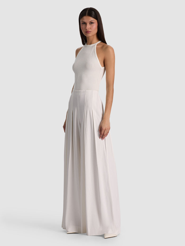 HENRY PLEATED PANT - OFF WHITE