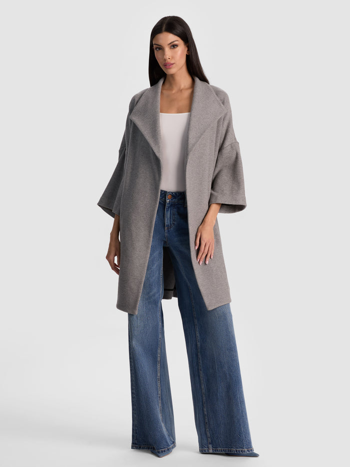 HESTER OPEN FRONT COAT - STORM GREY