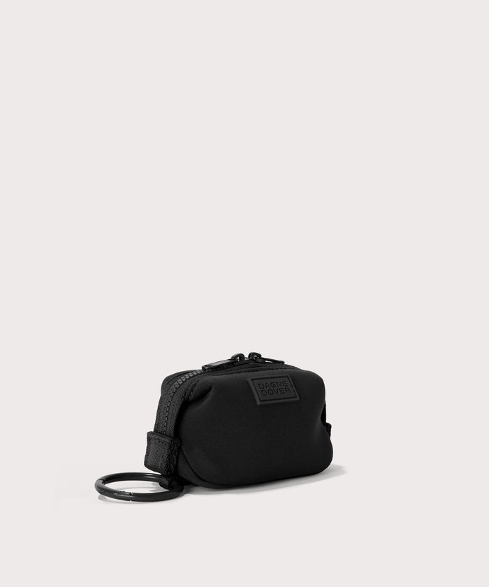 Dagne Dover Hunter Keychain in black seen from an angle.