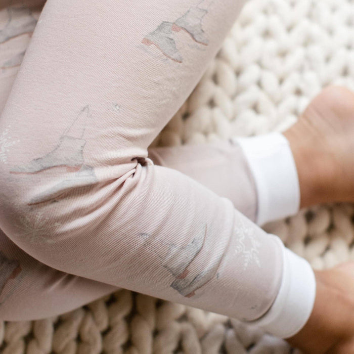 Ice Skates Organic Cotton Two-Piece Pajamas