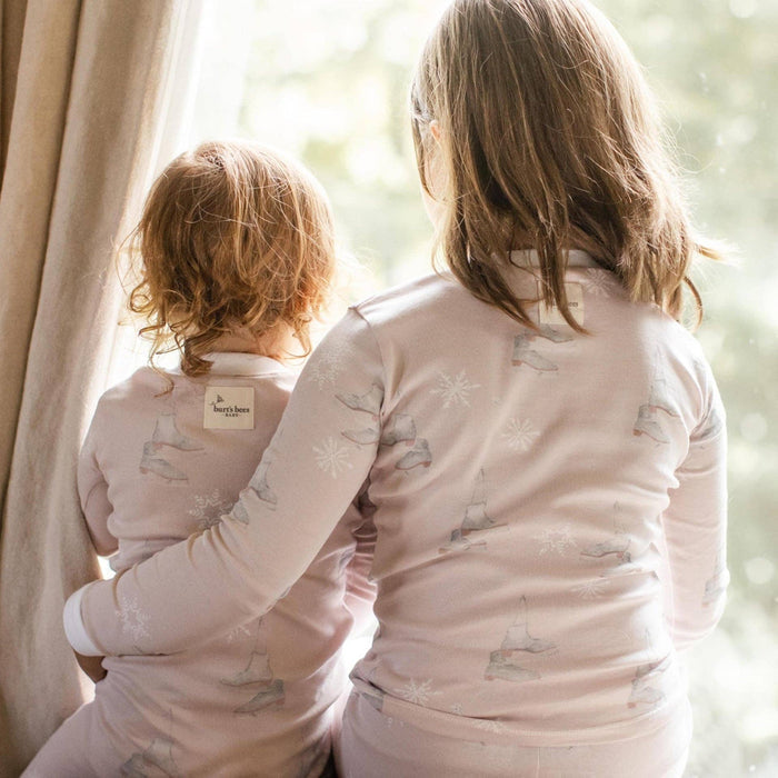 Ice Skates Organic Cotton Two-Piece Pajamas