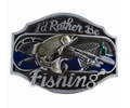 I'd Rather Be Fishing Western Cowboy Belt Buckles 1186