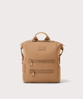 Dagne Dover small Indi Diaper Backpack in camel brown.