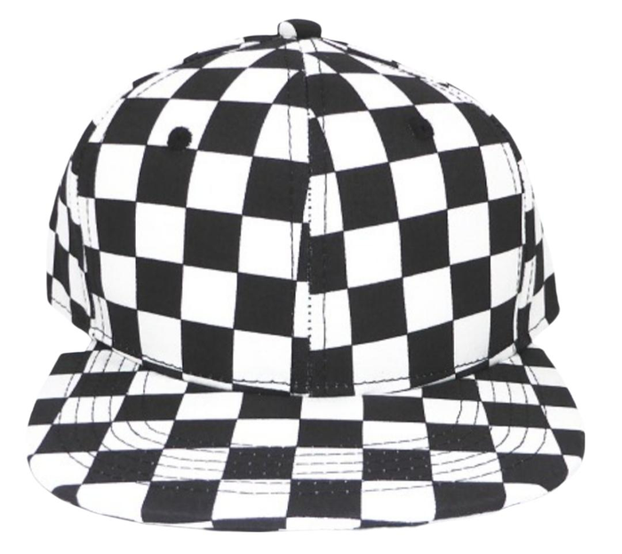Infant Baby Checkered 6 Panel Snapback Hat Checker