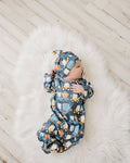 Infant Boys Truck Baby Gown and Hat Set