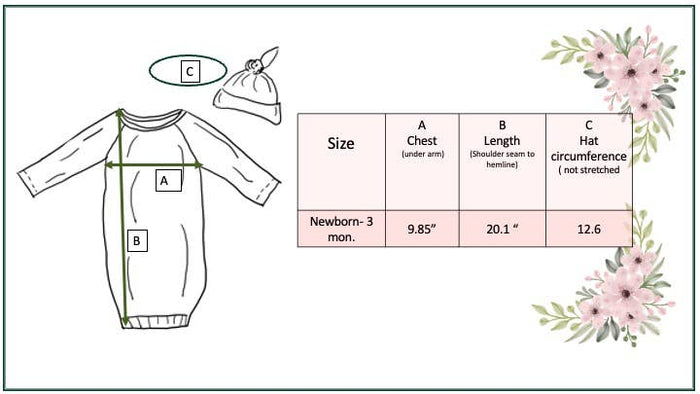 Infant Boys Truck Baby Gown and Hat Set