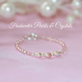 Infant Sweet Pink FW Pearls/Sterling/Crystals   STG-27-4