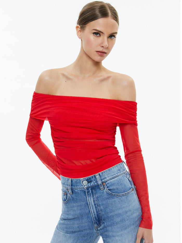 ISADOLA TOP - BRIGHT RUBY