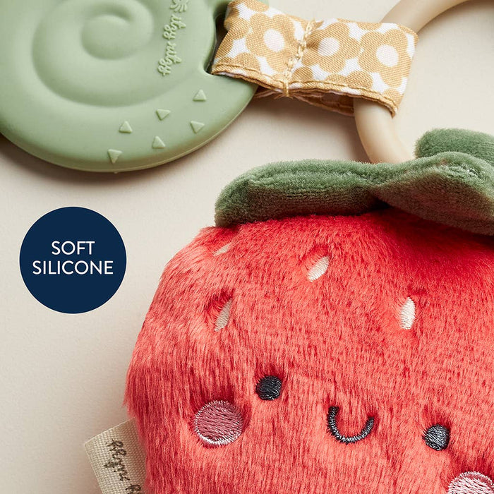 Itzy Pal™ Plush + Teether- Strawberry