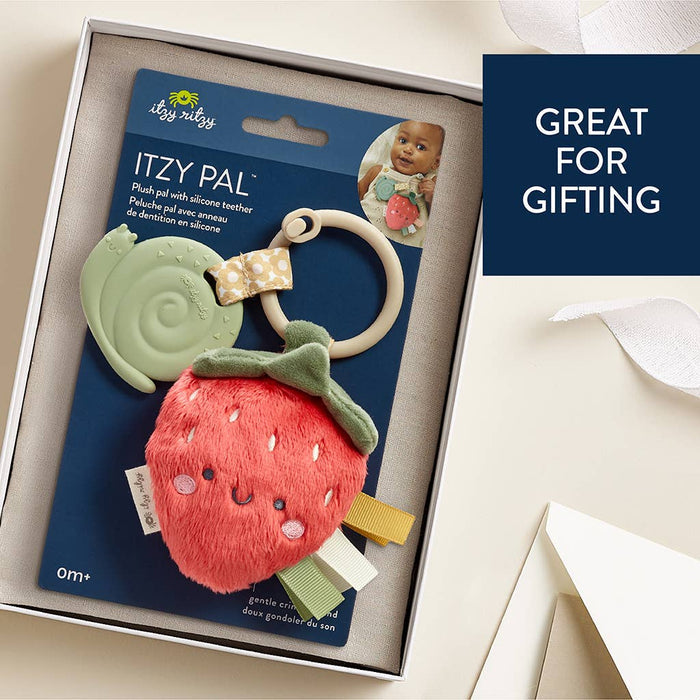 Itzy Pal™ Plush + Teether- Strawberry