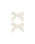 Ivory Set of 2 Hair Clip Bows
