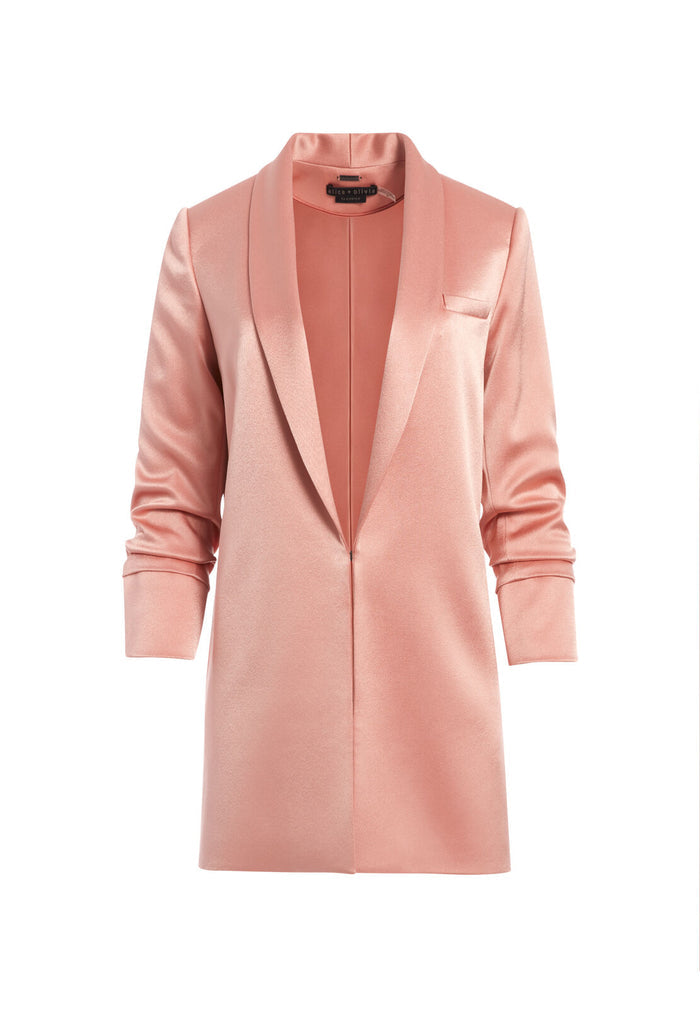 JACE SCRUNCH SLEEVE BLAZER - ROSE TAN