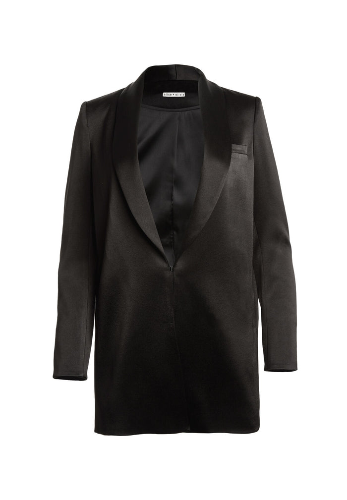 JACE SHAWL COLLAR OVERSIZED BLAZER - BLACK