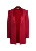 JACE STRONG SHOULDER BLAZER - BORDEAUX