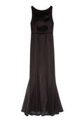 JAE KEYHOLE OPEN BK LONG GOWN - BLACK