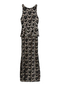 JAE PEPLUM OPEN BK GOWN - BLACK/SESAME