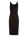 JAMES FITTED SCOOP NECK DRESS - BLACK