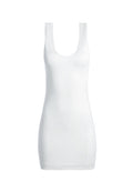 JAMES FITTED SCOOP NECK DRESS - OFF WHITE