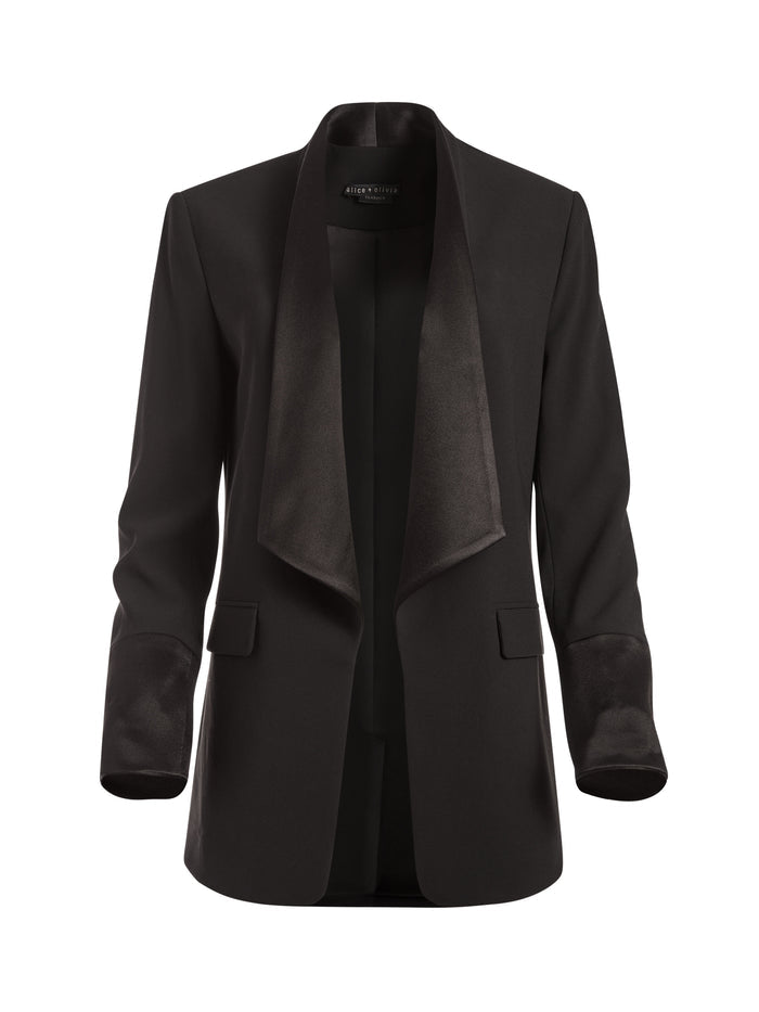JAMESON SHAWL COLLAR BLAZER - BLACK