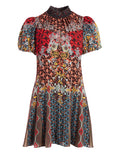 JANIS PUFF SLEEVE PAISLEY MINI DRESS - ALWAYS FOREVER MULTI