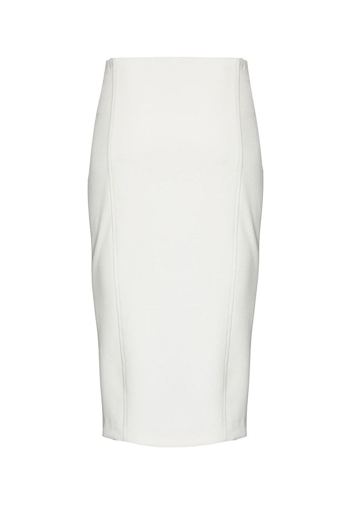 JARRETT WIDE SEAMED PENCIL SKT - OFF WHITE