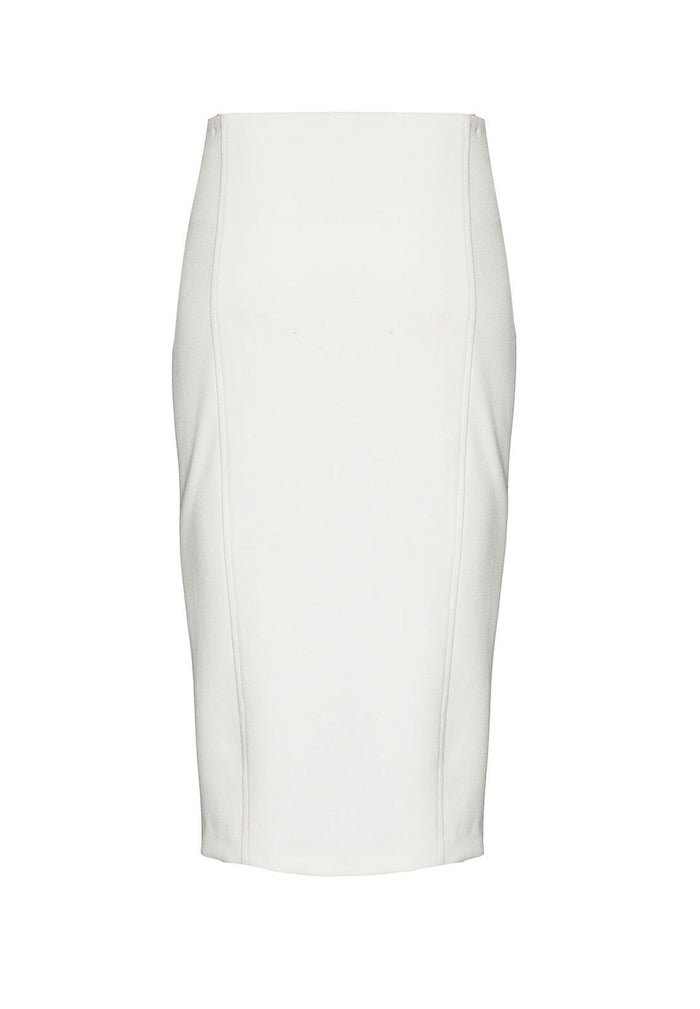 JARRETT WIDE SEAMED PENCIL SKT - OFF WHITE
