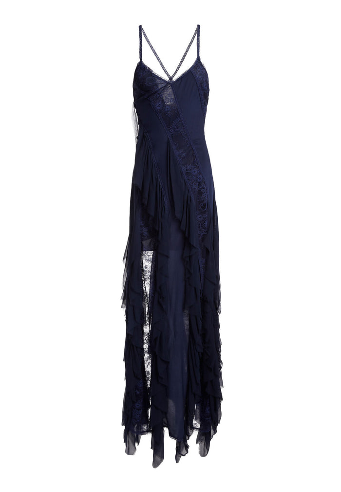 JAYDA GODET MAXI DRESS - SAPPHIRE