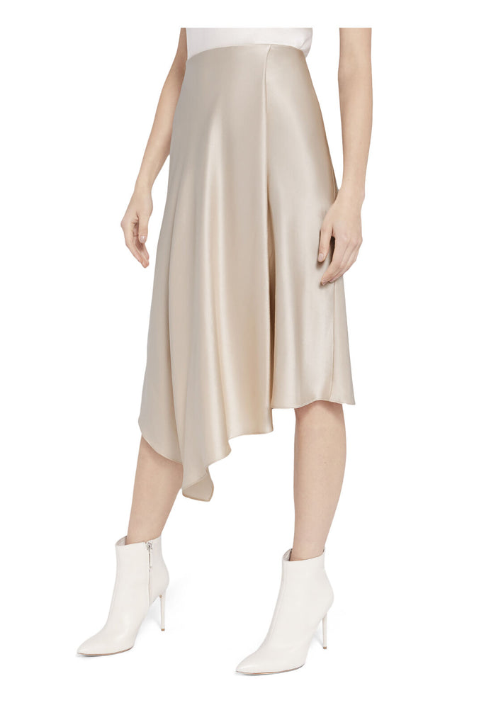 JAYLA DRAPE SLIT MIDI SKIRT - TAUPE