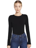 JAYLENE LONG SLEEVE CROP TOP - BLACK