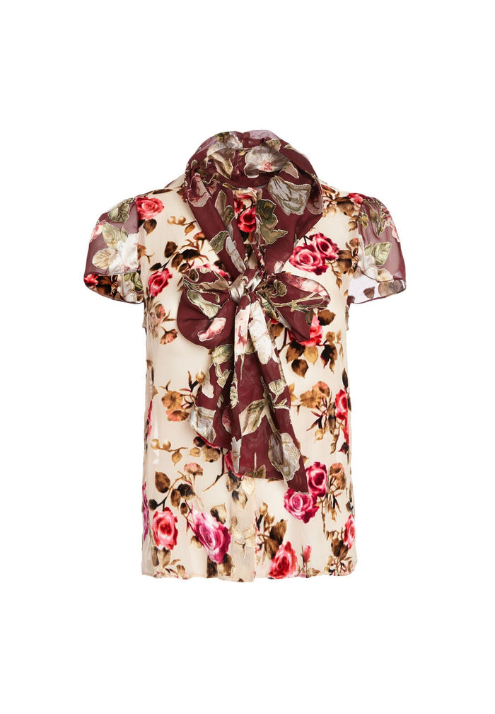 JEANNIE BOW CLLR CP SLV BTNDWN - NATURAL/MULTI