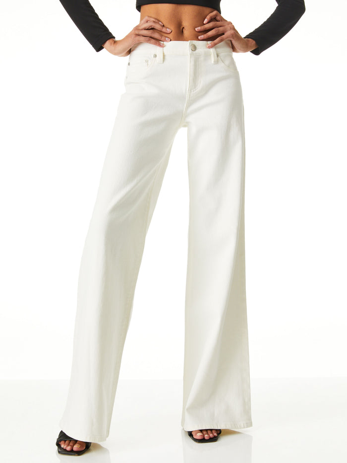 JENNY LOW RISE FLARE JEAN - ECRU