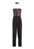 JERI JEWEL EMBELLISHED JUMPSUIT - BLACK/MULTI