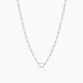 Jessa Silver Lock Necklace