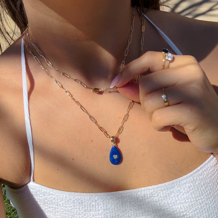 Jessa Silver Lock Necklace