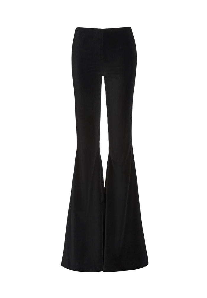 JINNY BACK ZIP FLARE PANT - BLACK
