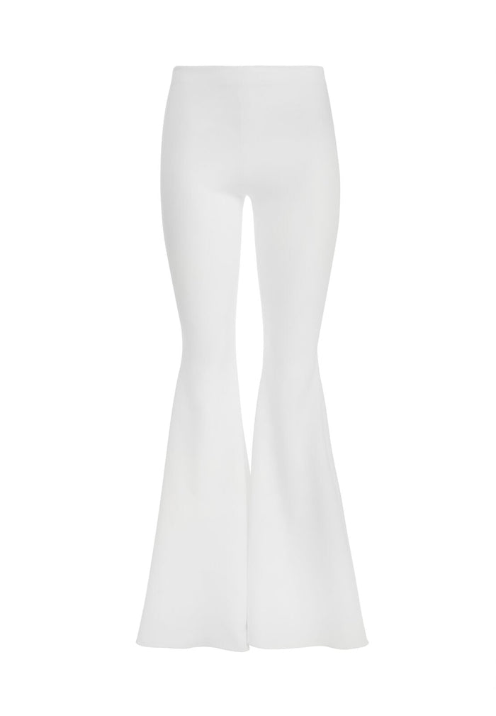 JINNY BACK ZIP FLARE PANT - OFF WHITE