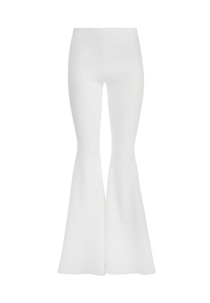 JINNY BACK ZIP FLARE PANT - OFF WHITE