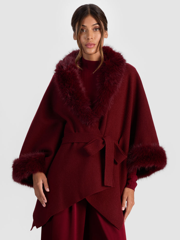 JOANNE SWEATER COAT - OXBLOOD