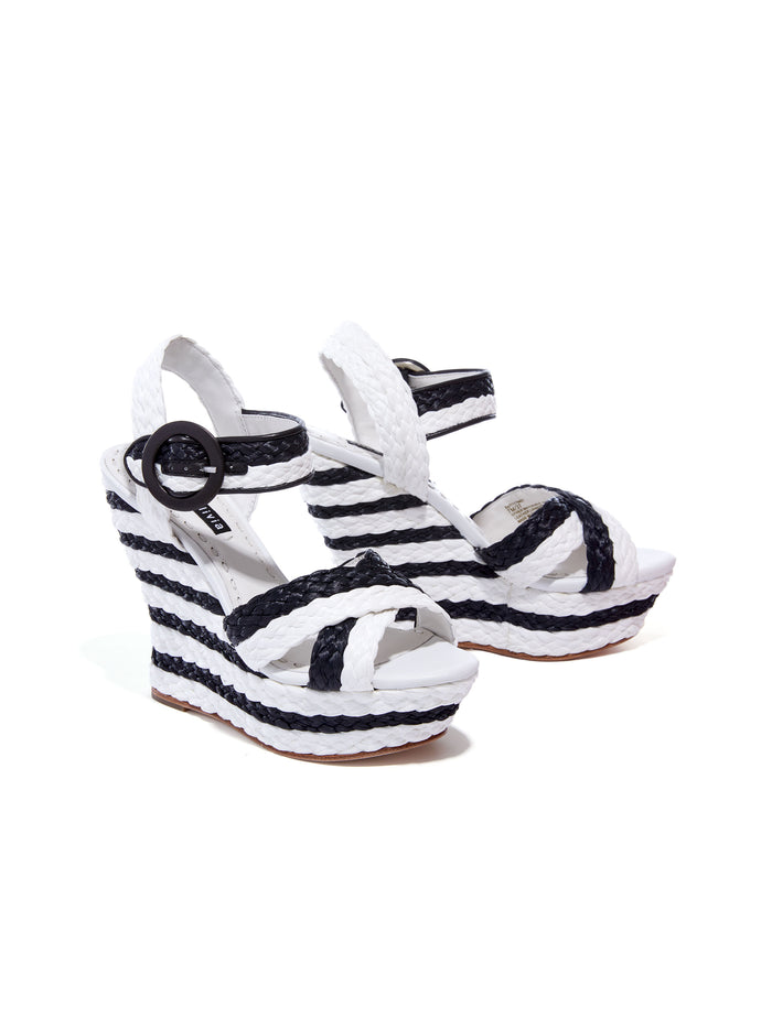 JOSIEY SANDAL - BLACK/WHITE