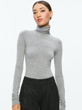 JOYCE LONG TURTLENECK - MEDIUM HEATHER GREY