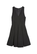 JULIETA INVERTED PLEAT DRESS - BLACK