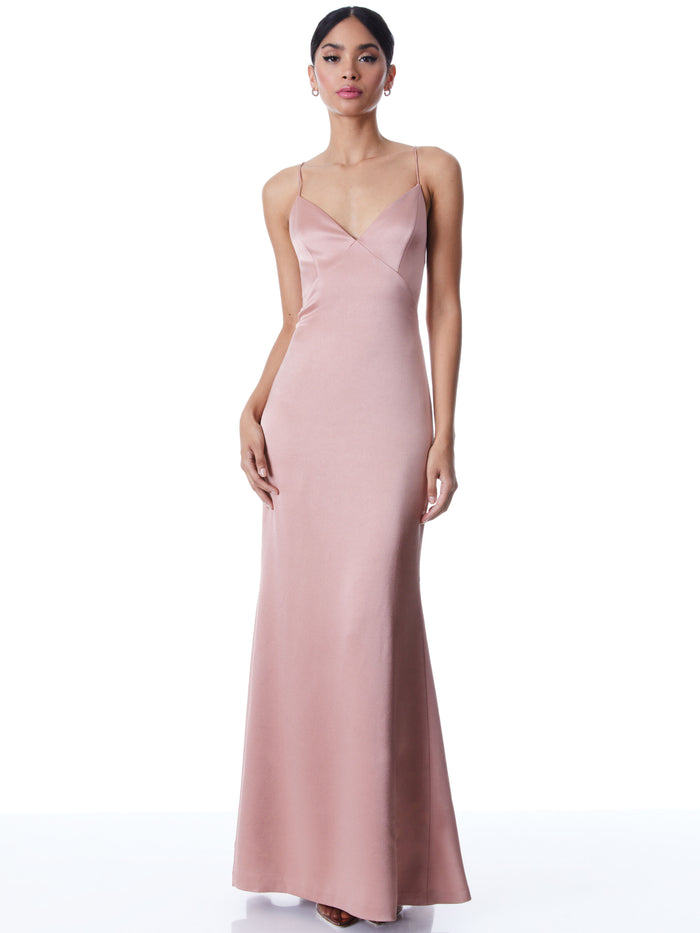 JULIETTA MAXI SLIP DRESS - BURNT ROSE
