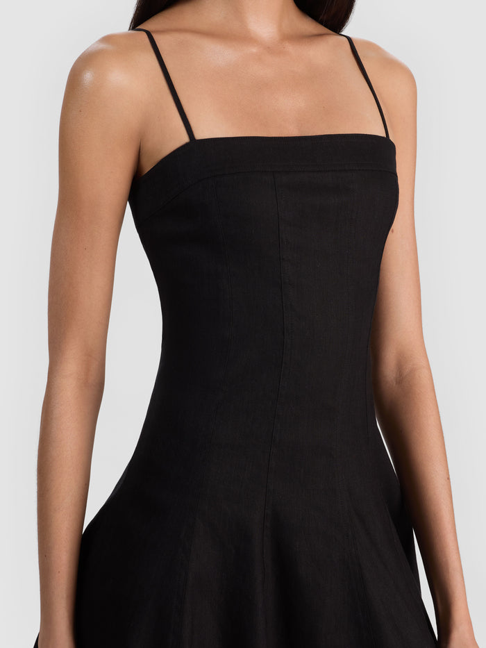 KATHLEEN MINI DRESS - BLACK