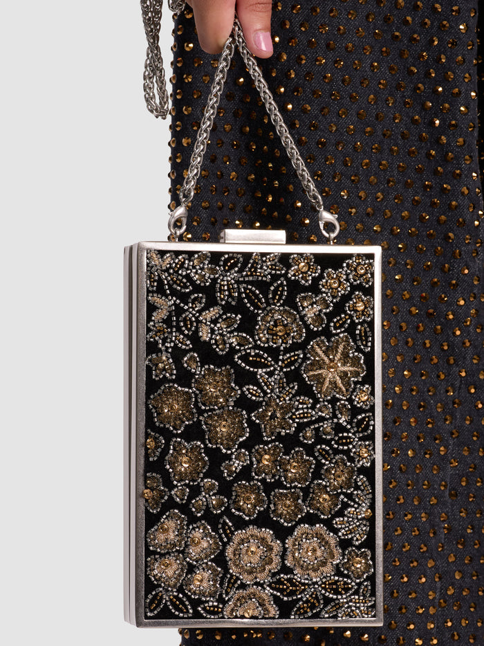 KAYLA EMBELLISHED  CLUTCH - MULTI