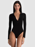 KEENAN POLO BODYSUIT - BLACK