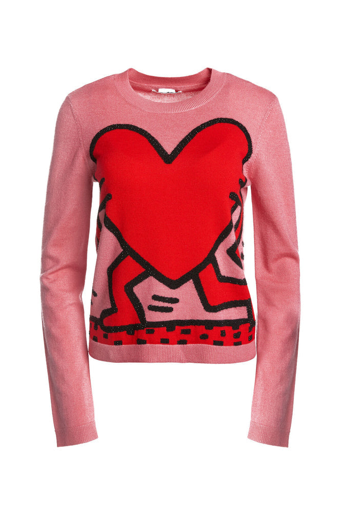 KEITH HARING X AO CHIA PULLOVER - ROSE/MULTI